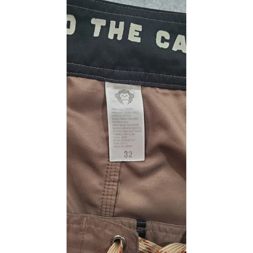Howler Brothers Brown & Cream Floral Hybrid Shorts